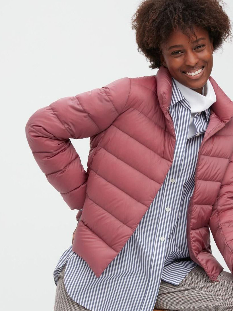 Пуховик зимний короткий женский Uniqlo 622657787 2XL Розовый ...