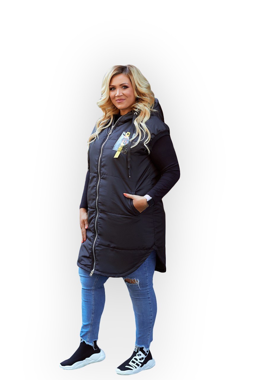 

Жилетка осенняя Clothes Plus 1145-3 - Черная, Жилетка осенняя Clothes Plus 1145-3 48-50 Черная