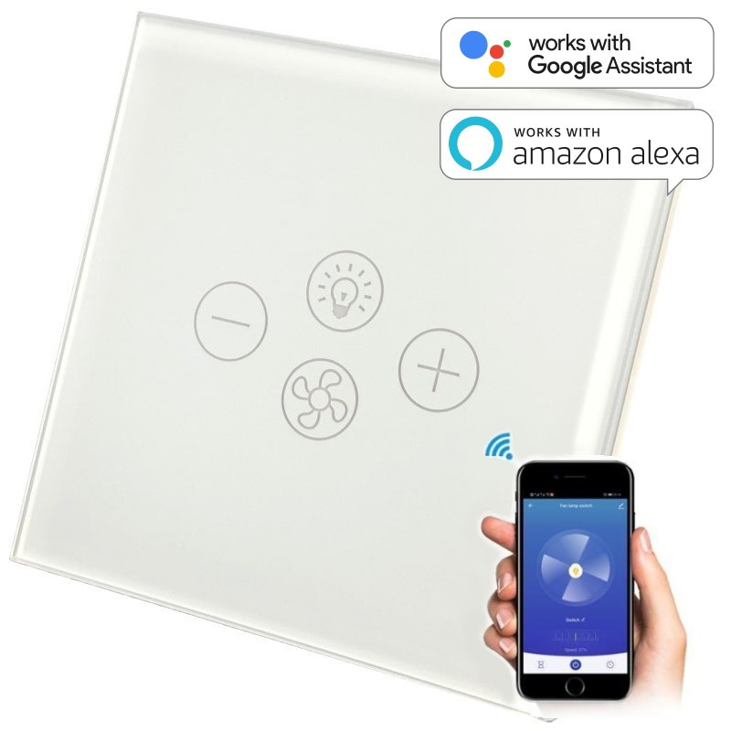 

SMART Wi-Fi Регулятор скорости вентилятора + вкл/выкл света