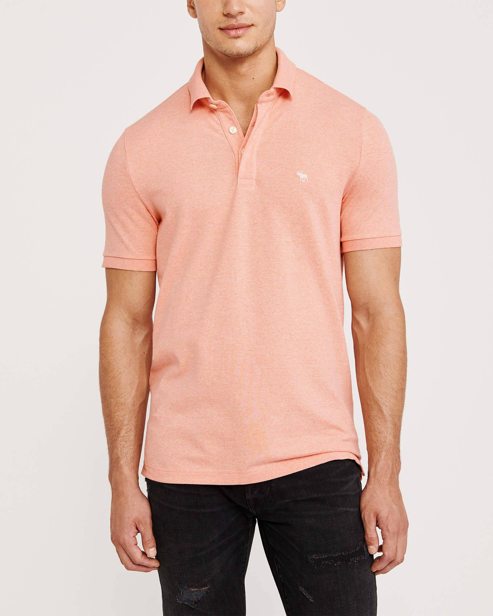 

Поло Abercrombie & Fitch AF7837M XL Коралловый