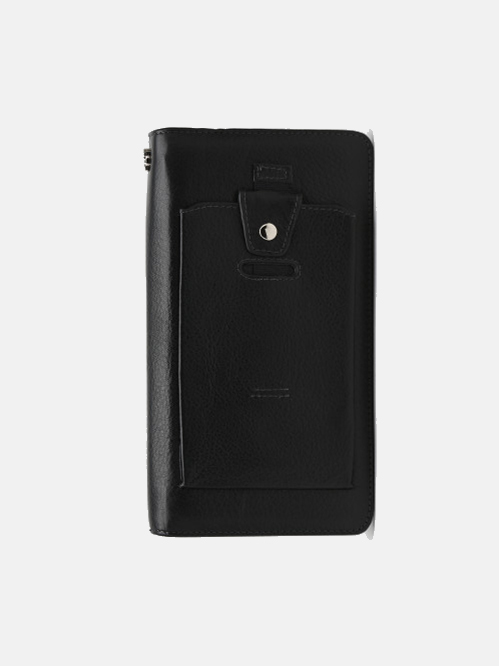 

Мужская кожаная борсетка Palmera K107m-168-black Черная