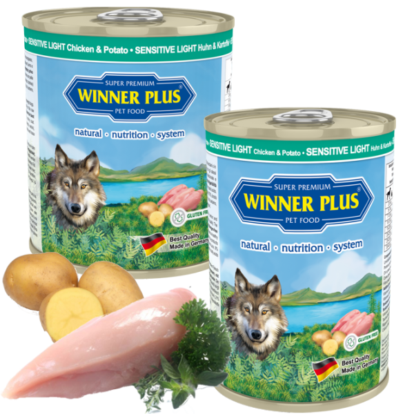 

Гипоаллергенные консервы с курицей и картошкой Winner Plus SUPER PREMIUM MENU SENSITIVE LIGHT (100042-2) 800г