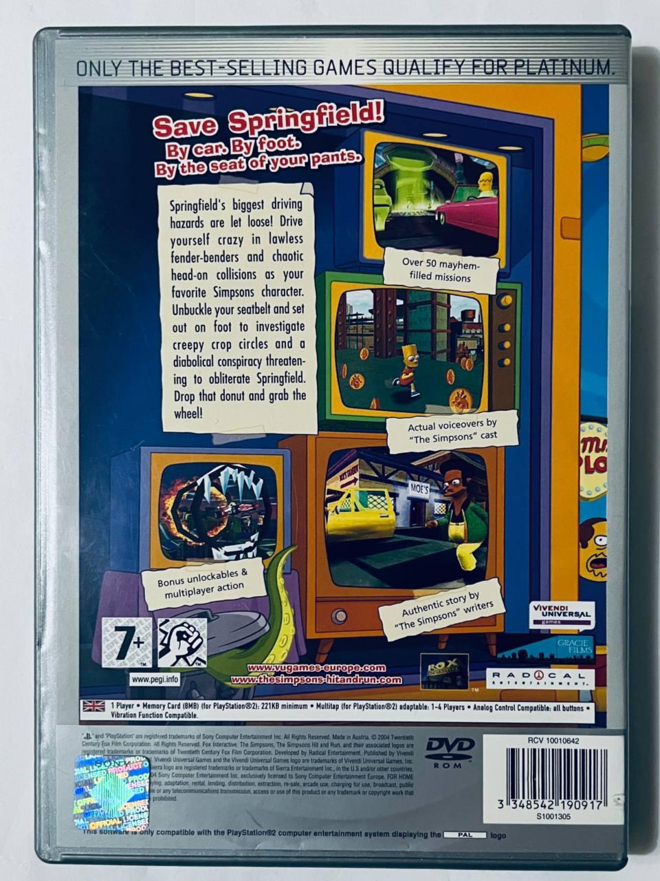 ROZETKA » The Simpsons Hit & Run Platinum, Б/У, английская версия - диск  для PlayStation 2 от продавца: RetroGaming Shop купить в Украине: цена,  отзывы