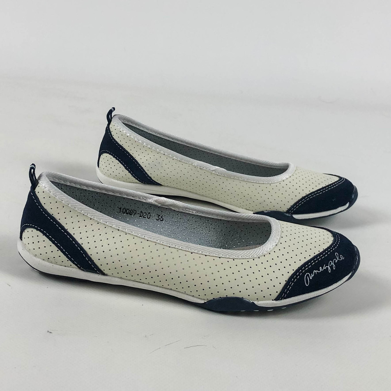 Балетки женские Allshoes белые летние с перфорацией 39 (25.5 см) 173925 ...
