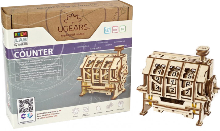 

Механический пазл Ugears Счетчик (4820184121058)