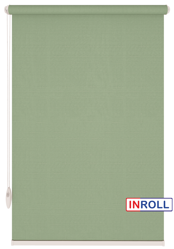 

Ролета тканевая INROLL Есо-Mini 130х165 см Len Оливковый 2098