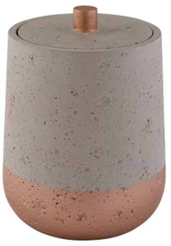 

Ёмкость для ванной комнаты AXENTIA Concrete 14.5x10 см универсальная Grey 131119