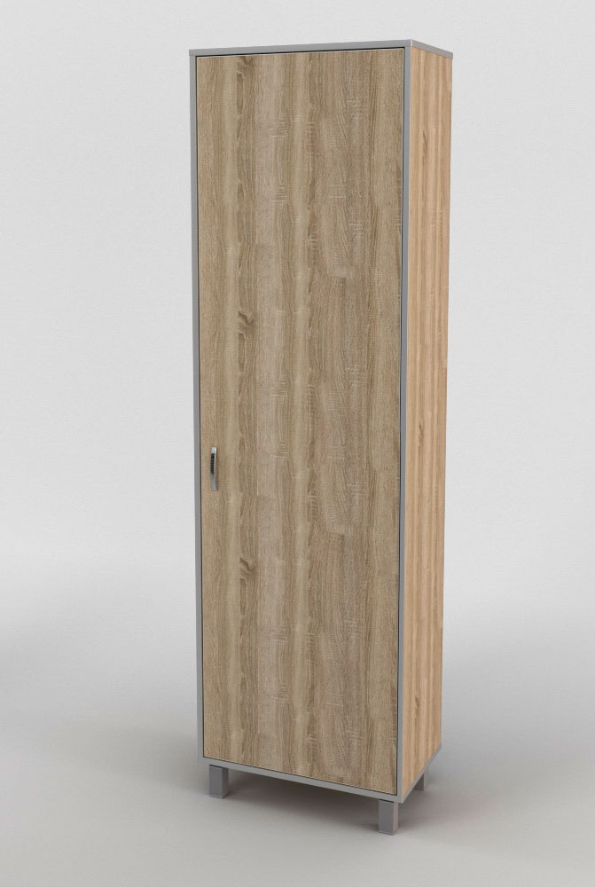 

Пенал шкаф однодверный в гостиную из ДСП Кромка ПВХ ШС-603 Тиса мебель цвет Дуб сонома