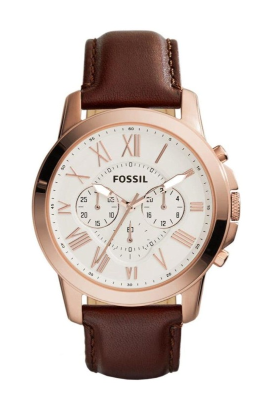 Мужские часы Fossil FS4991IE Розовое золото\Белый – низкие цены, кредит ...