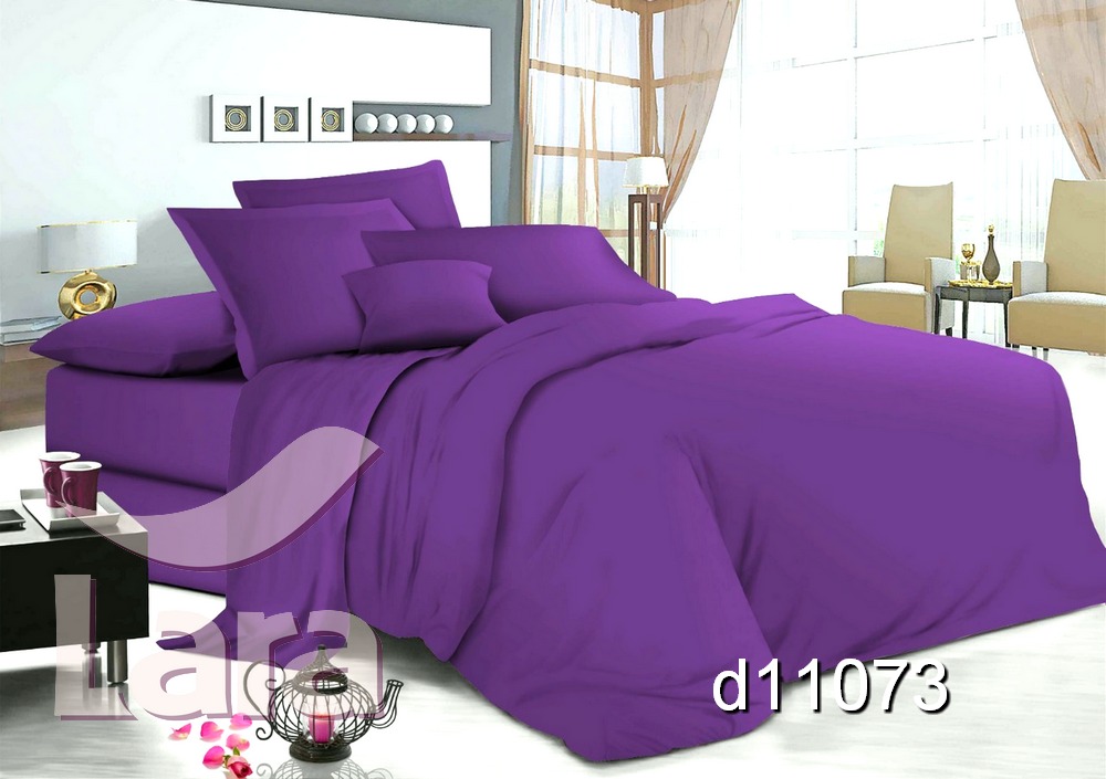 

Постельное белье LARA бязь Violet d11073d двуспальное 4 наволочки в комплекте