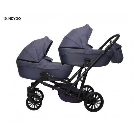 

Детская коляска для двойни MIKRUS GEMELLO 10