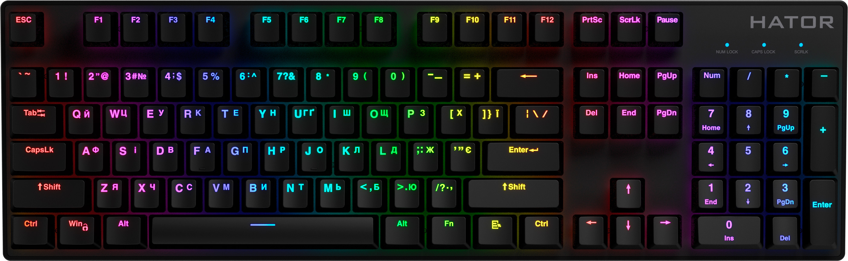 Клавиатура проводная Hator Starfall RGB Pink switch Black (HTK-599 ...