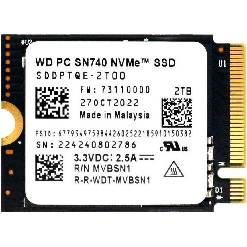 SSD Western Digital PC SN740 2Tb M.2 2230 PCIE Gen4 x4 NVME