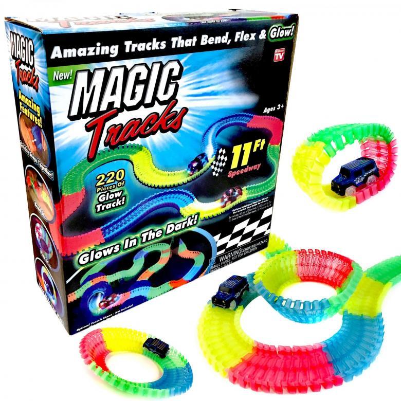 

Гибкая светящаяся гоночная трасса Magic Tracks 220 деталей, игрушечная дорога автотрек Меджик Трек для детей (SKU_189215)