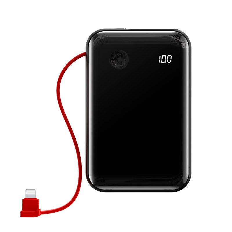 

УМБ BASEUS Mini S Digital Display 10000mAh (With Lightning cable) |3A, 15W, 1USB/1Lightning/1Type-C| black