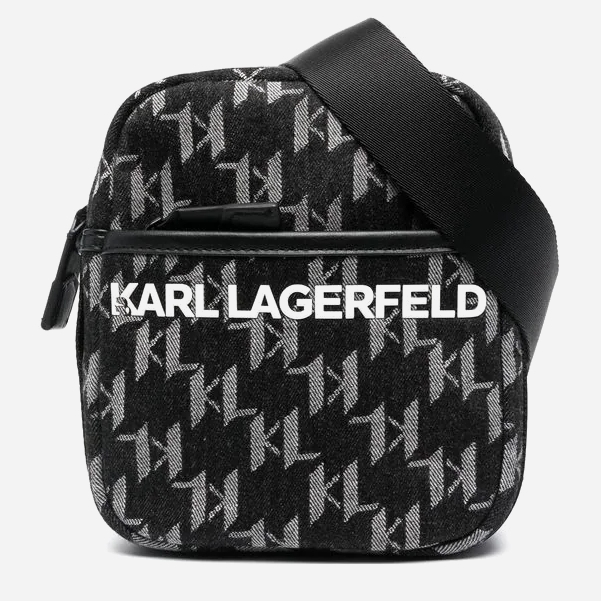 Акція на Сумка крос-боді чоловіча Karl Lagerfeld K/OTTO DENIM CROSSBODY 225M3072-250 Чорна від Rozetka