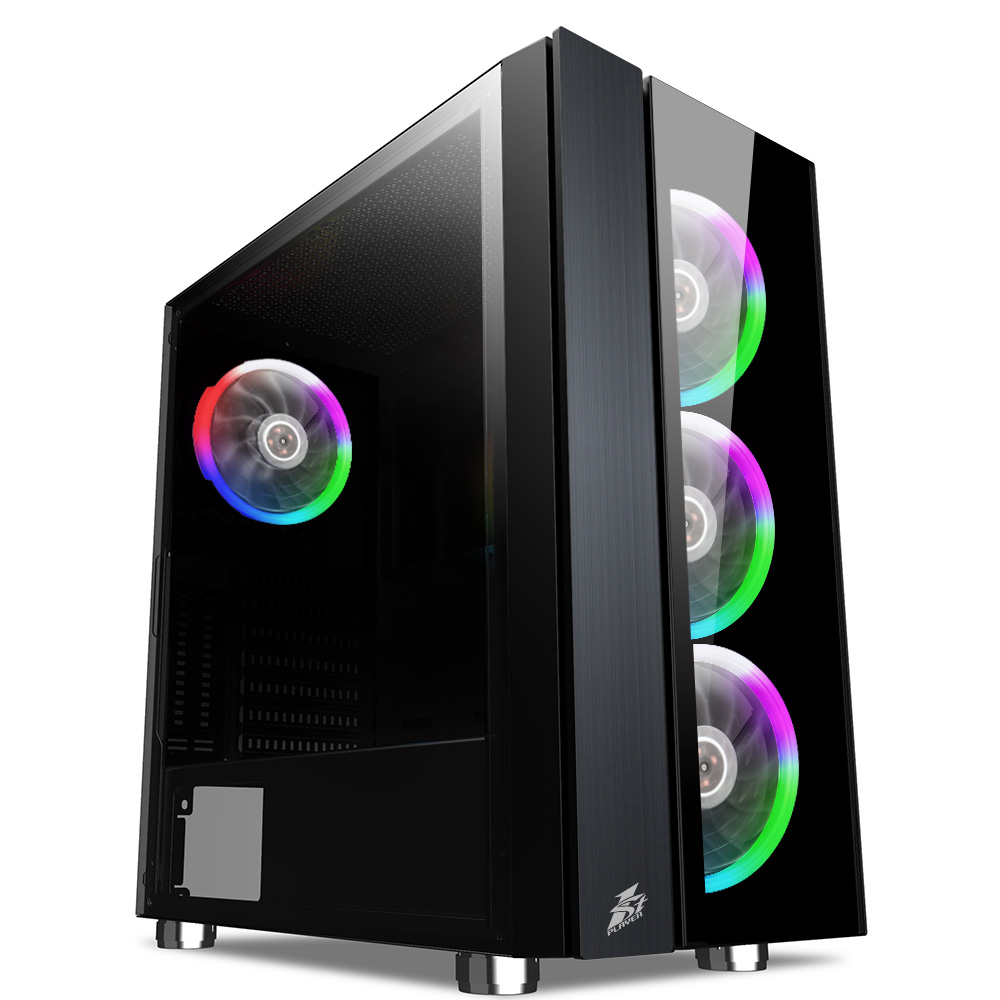 

Корпус 1stPlayer B7-E-R1 Color LED Black без БП
