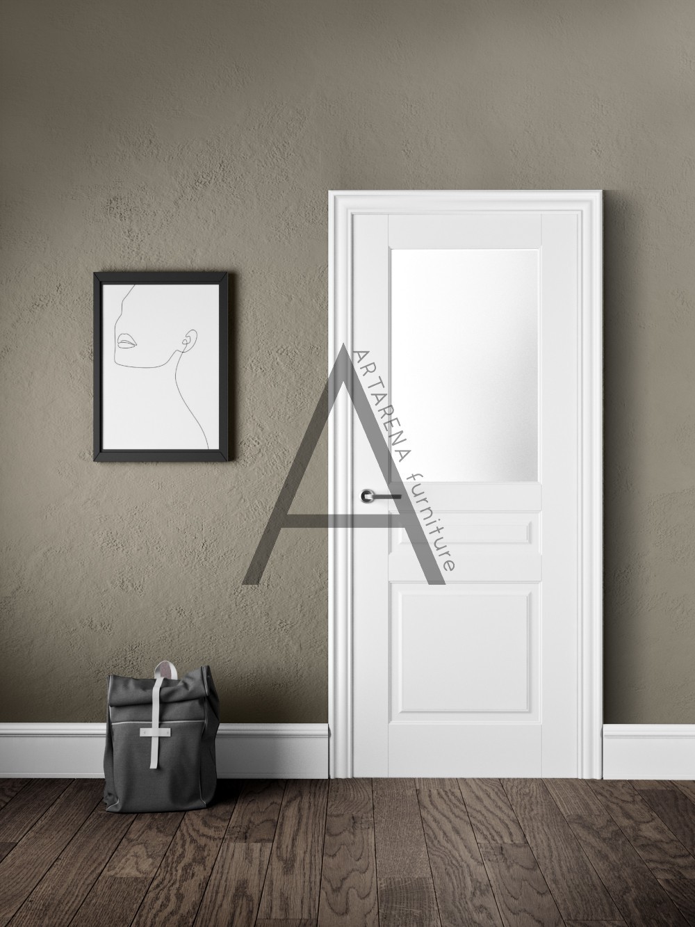 

Межкомнатные двери Artarena furniture Sofia Trio со стеклом без решетки 2000*800*45 Белый матовый