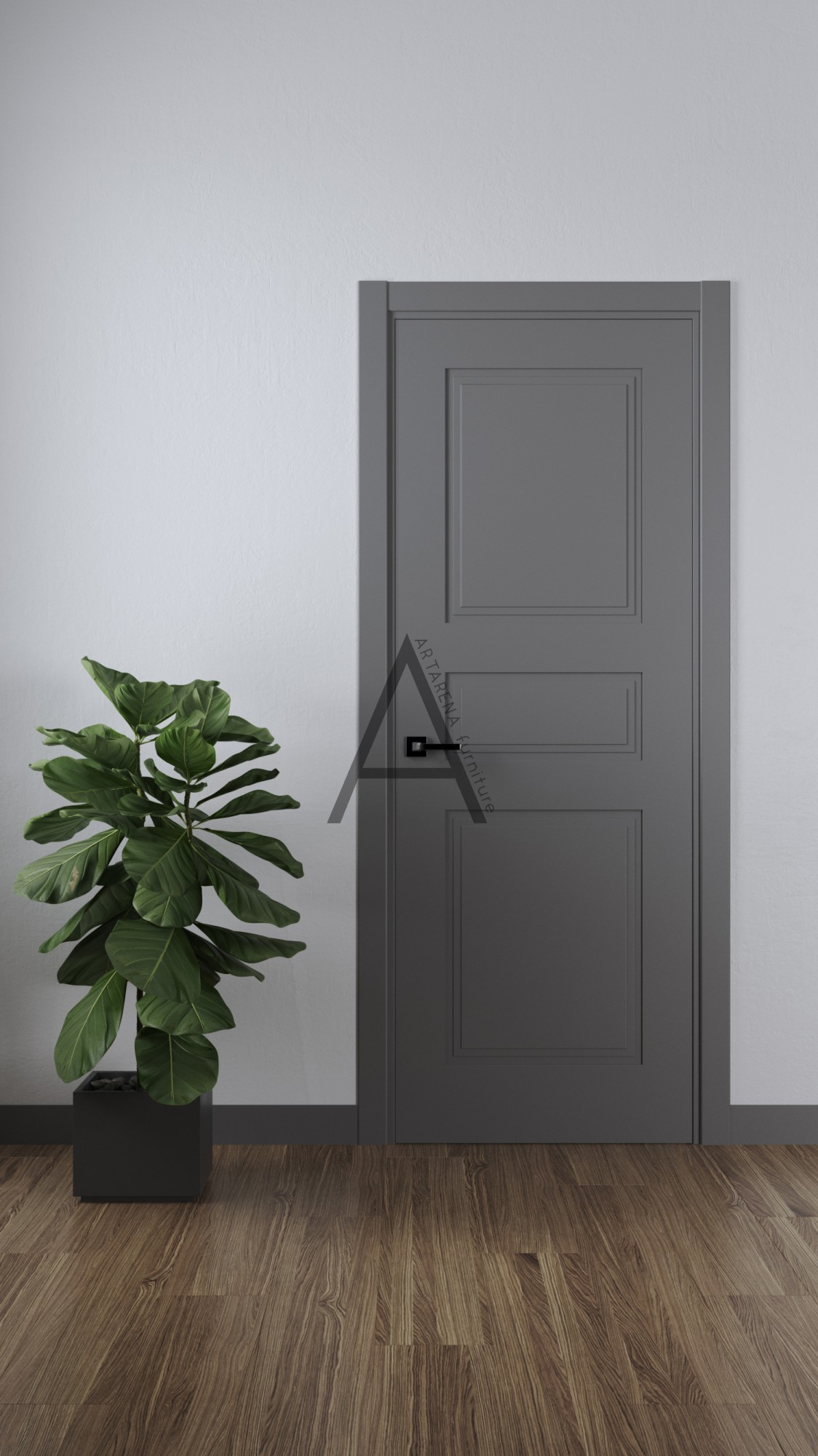 

Межкомнатные двери Artarena furniture Chelsea Tress 2000*800*40 Белый матовый