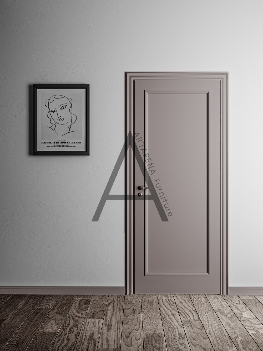 

Межкомнатные двери Artarena furniture Turin Solo 2000*800*45 Белый матовый