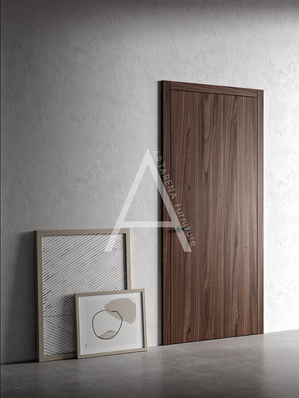

Межкомнатные двери Artarena furniture Pline Sota Шпон орех 2000*800*40 Белый матовый