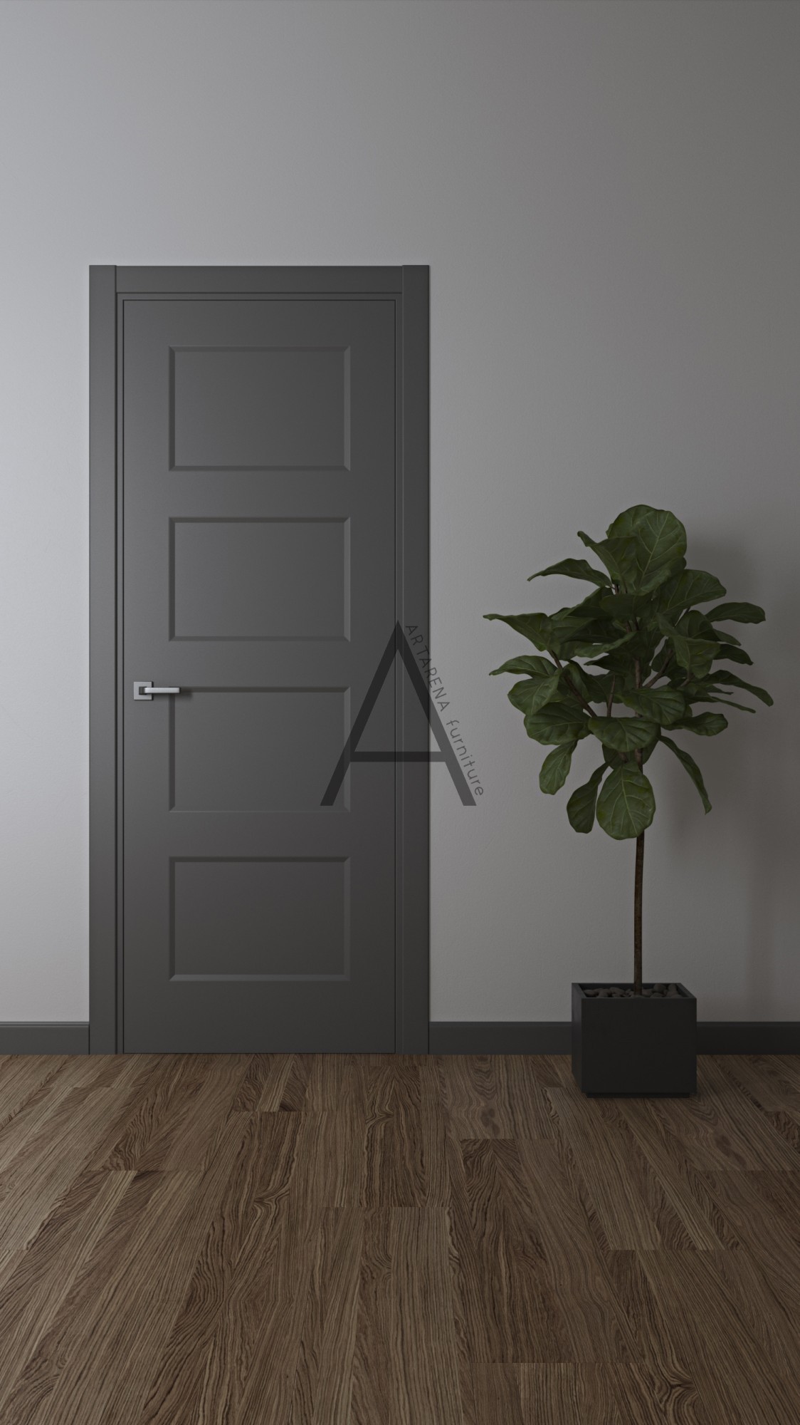 

Межкомнатные двери Artarena furniture London Quattro 2000*800*45 Белый матовый