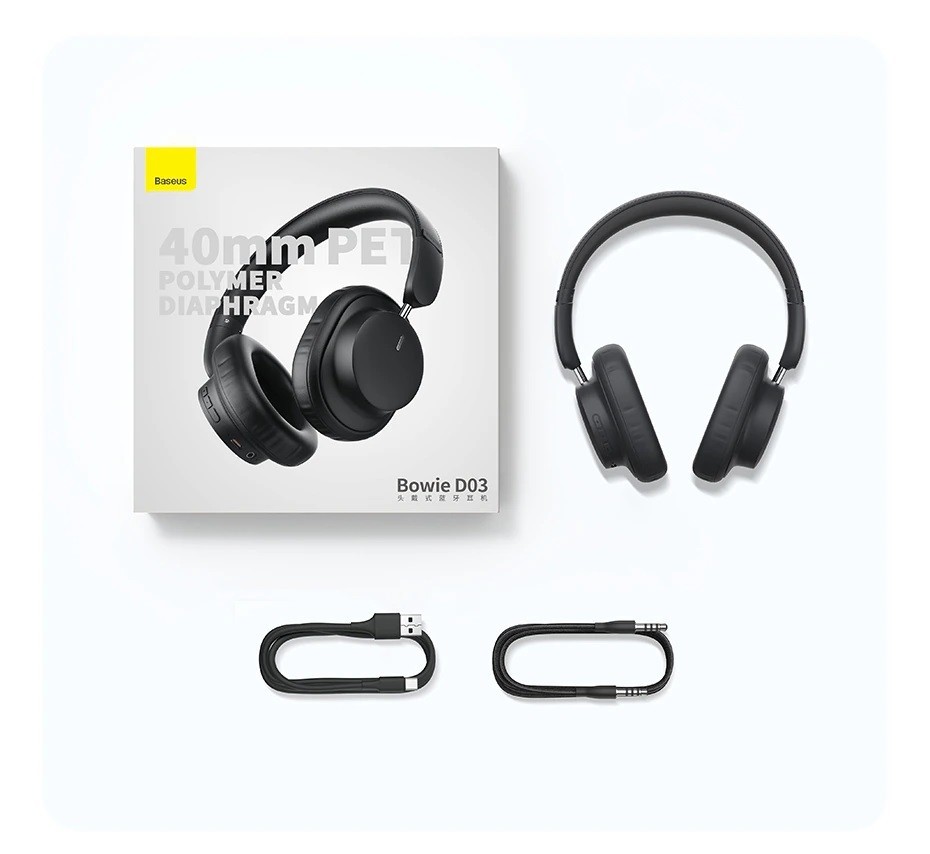 Беспроводные наушники Baseus Bowie D03 Bluetooth 5.3 Earphone HIFI Stereo  Headset 40mm black купить в интернет-магазине ROZETKA - Беспроводные  наушники Baseus Bowie D03 Bluetooth 5.3 Earphone HIFI Stereo Headset 40mm  black от