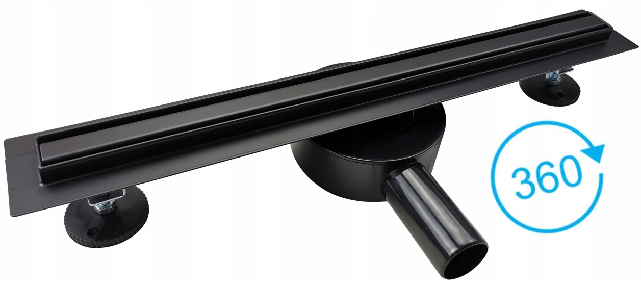 

Трап линейный для душа с поворотным сифоном BW-Tech SLIM Kwadrat Black 60см (RSK01BK600)