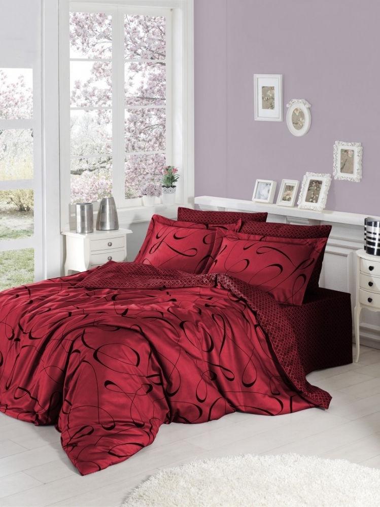 

Комплект постельного белья First Choice Satin Cotton Евро сатин арт.Calisto Kirmizi