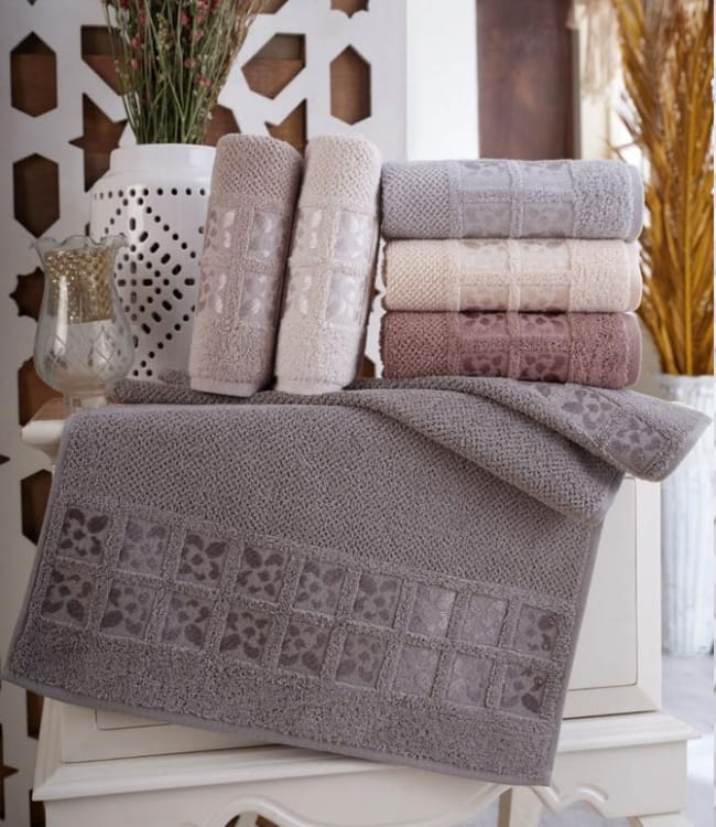 

Набор полотенец для лица Sikel Jacquard Twoel 70*140см махровые банные 6шт арт.8681049354751