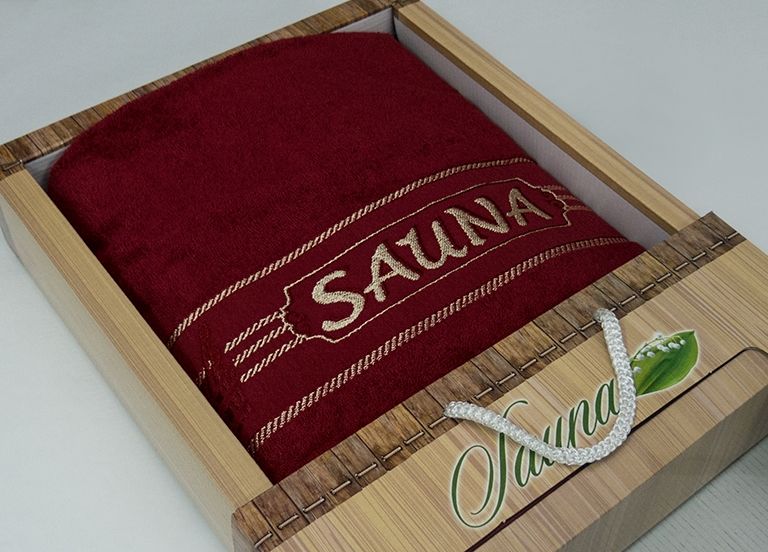

Полотенце для сауны Gulcan Sauna Cotton 100*170 см махрове Бордове