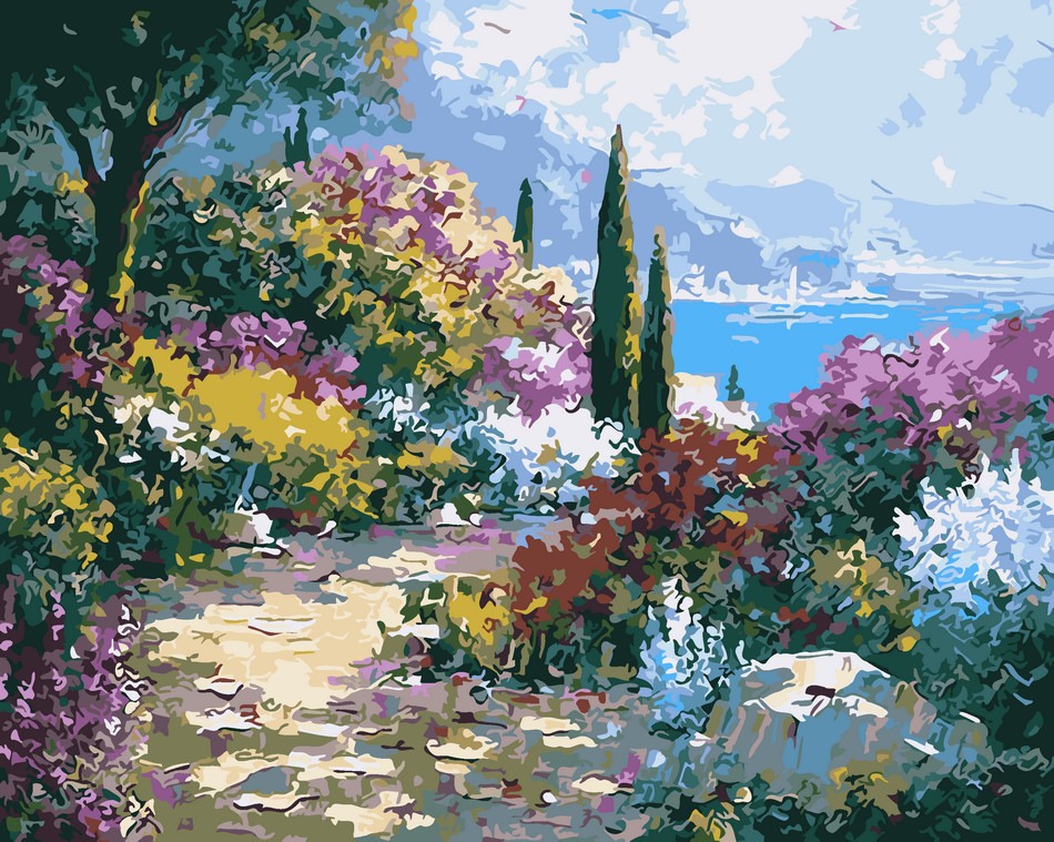 

Картина по номерам ArtStory Тропинка в цветах 40*50 см (в коробке) арт.AS0026