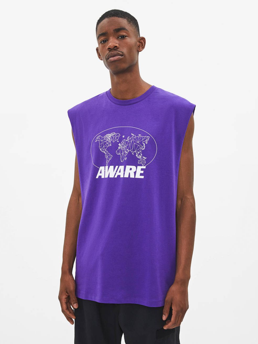 

Майка Bershka 7726-130-611 S Фиолетовая