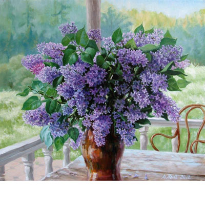 

Картина по номерам Сирень на крыльце худ. Пивоварова, Марина (VP114)