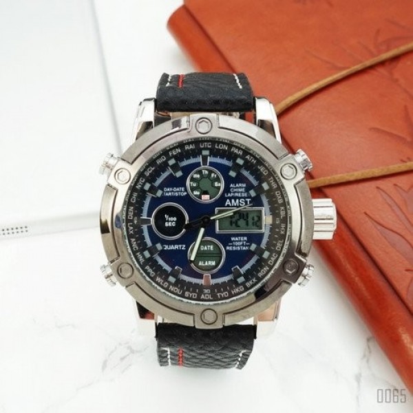 

Наручные часы AMST 3022 Black-Silver-Blue