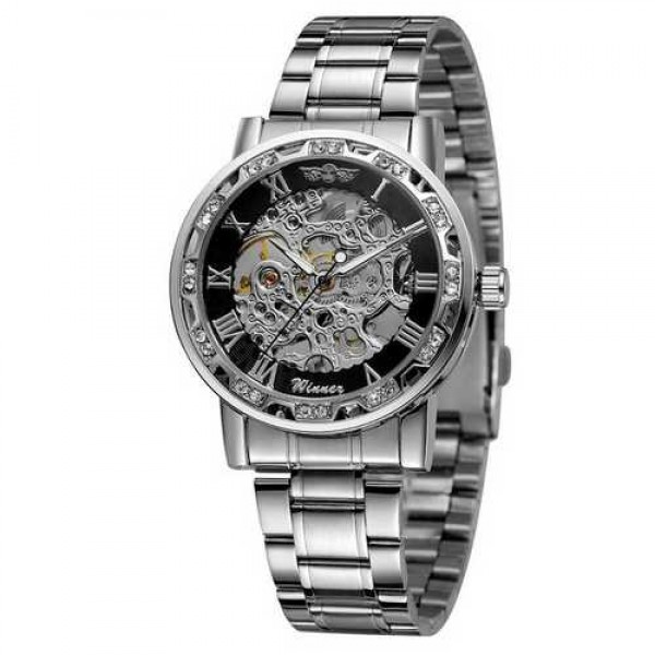 

Наручные часы Winner 8012 Diamonds Automatic Silver-Black