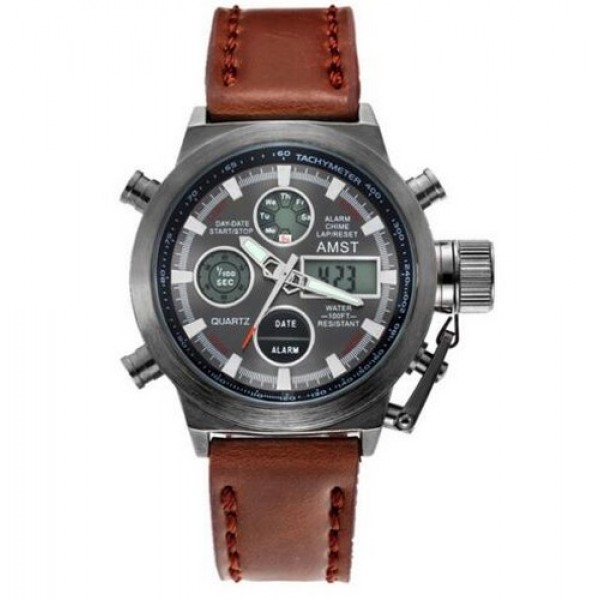 

Наручные часы AMST 3003 Black-Brown Wristband