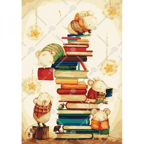 

Картина по номерам "Маленькие читатели" КНО4111 TRG-23452