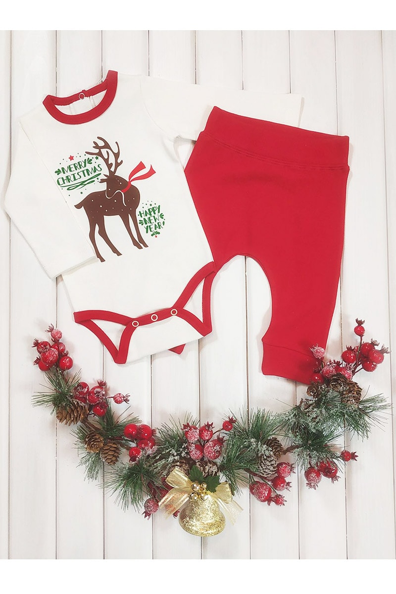 

Комплект ясельный Кена Merry Cristmas Красный с белым (112882-13) 86 см