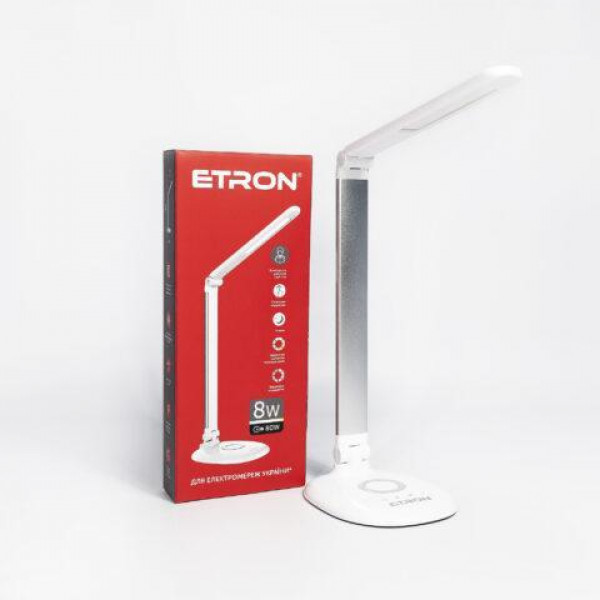 

Настольная лампа Etron Desk Lamp step 8W 3000-6000K White-silver Handmade (1137795257)