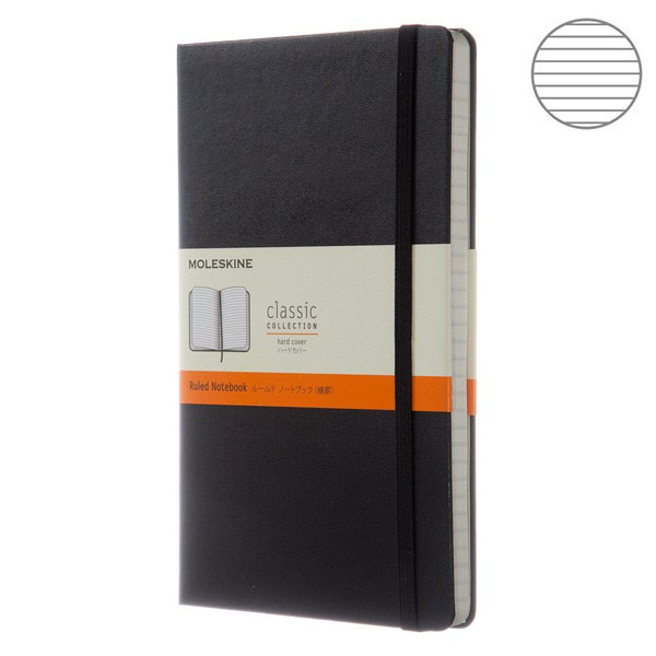

Блокнот Moleskine Классический Средний Черный в линию (05252)