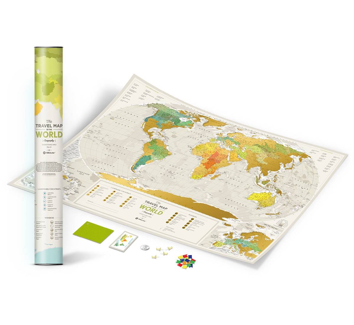

Скретч карта мира 1DEA.me «Travel Map Geography World» на англ.