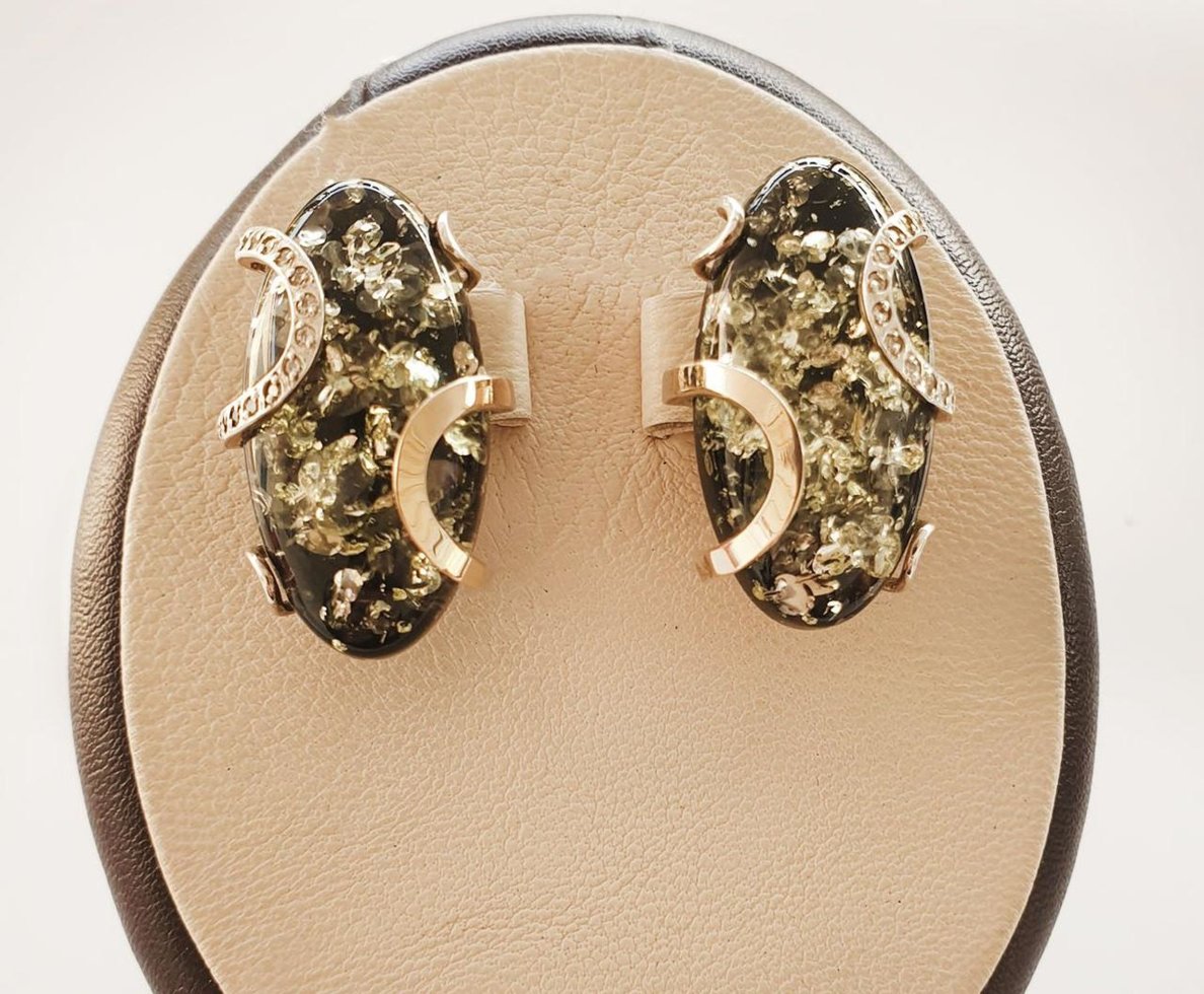

Сережки серебряные с янтарем 11,48 г