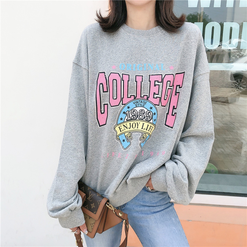 

Свитшот женский College, серый Berni Fashion (One Size) Серый