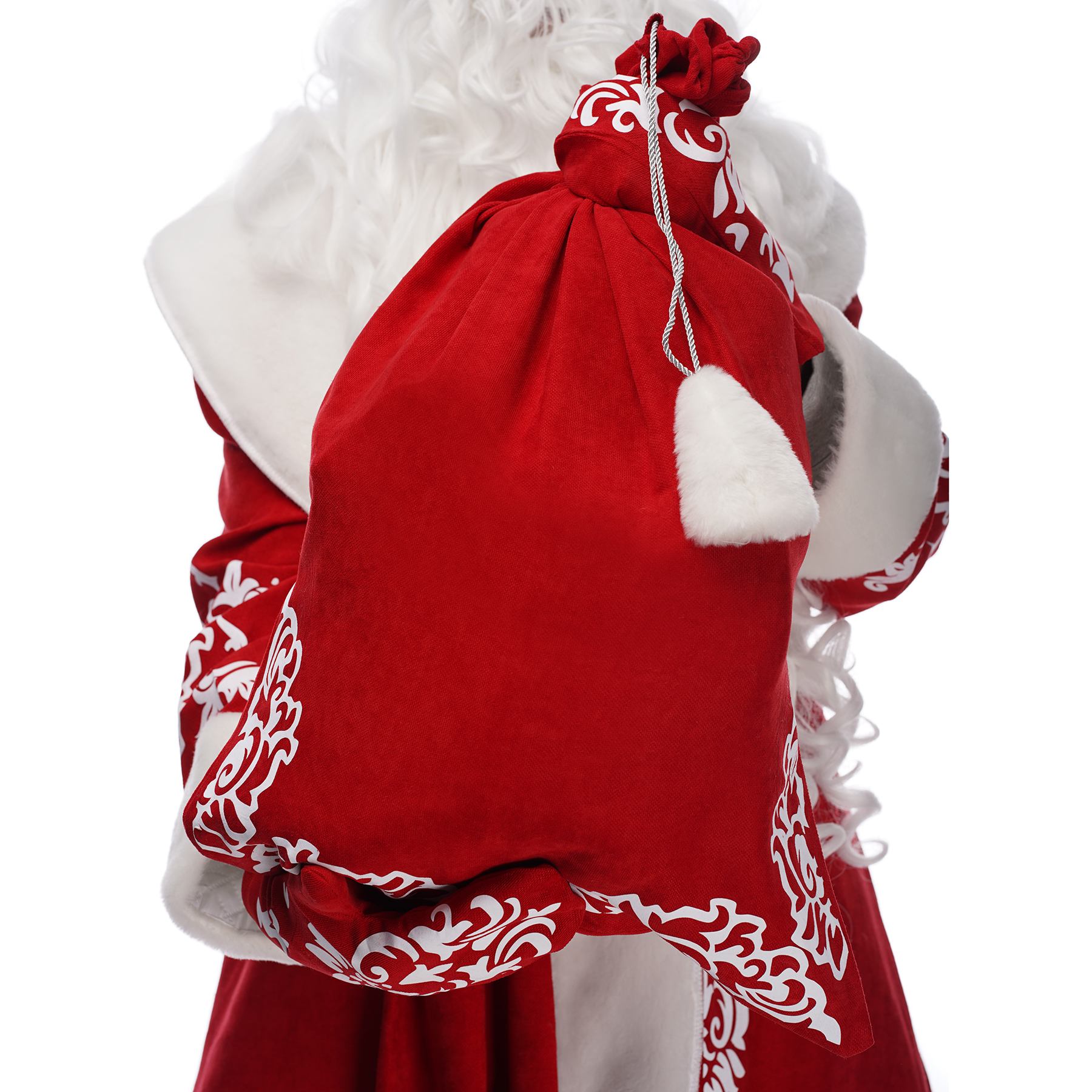 

Мешок для подарков с белыми аппликациями Santa Store Красный 50х75 А-ЧММ003