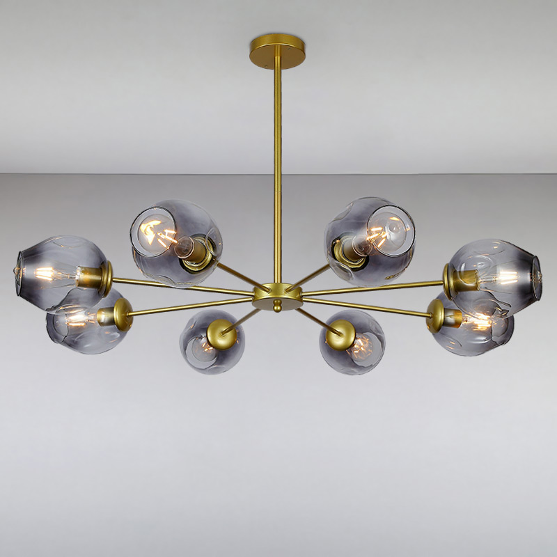 

Люстра подвесная молекула Light House LS-15179-8 GD+BK золото