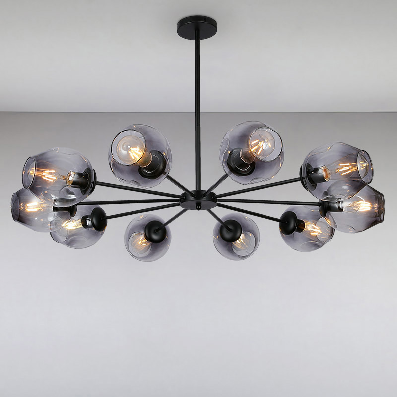 

Люстра подвесная молекула Light House LS-15179-10 BK+BK черная