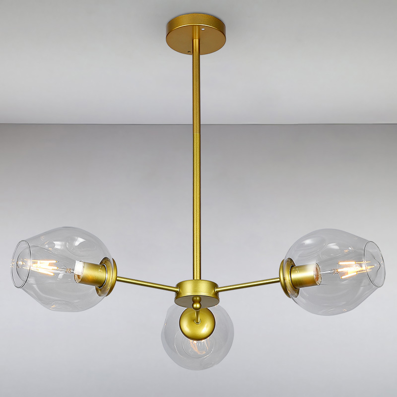 

Люстра подвесная молекула Light House LS-15179-3 GD+CL золото