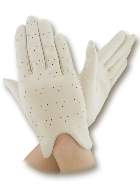 

Женские перчатки кожаные GlovesUA мод.060 бежевые 8