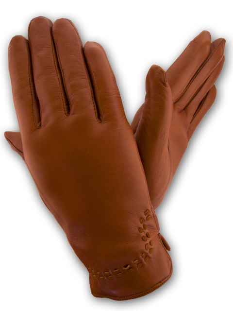 

Женские кожаные перчатки GlovesUA мод.369 кирпичные 7